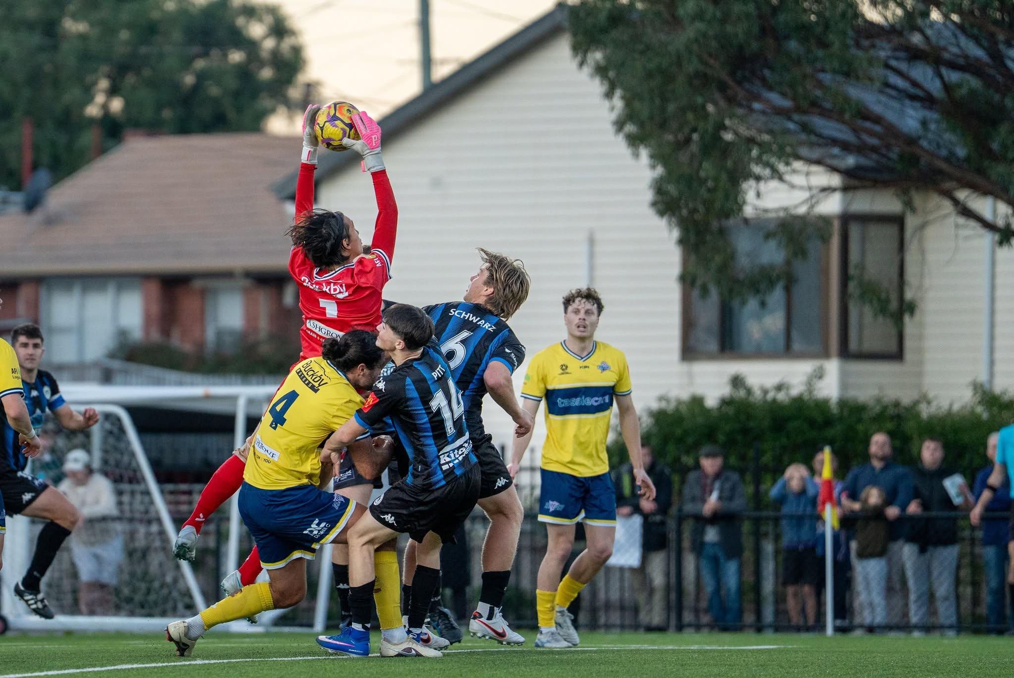 Hugo with an attack on goal